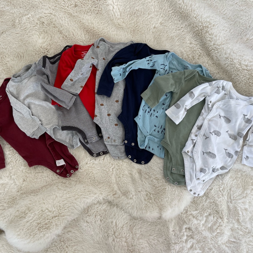 Set of Long sleeve Onsies $30 for all 9